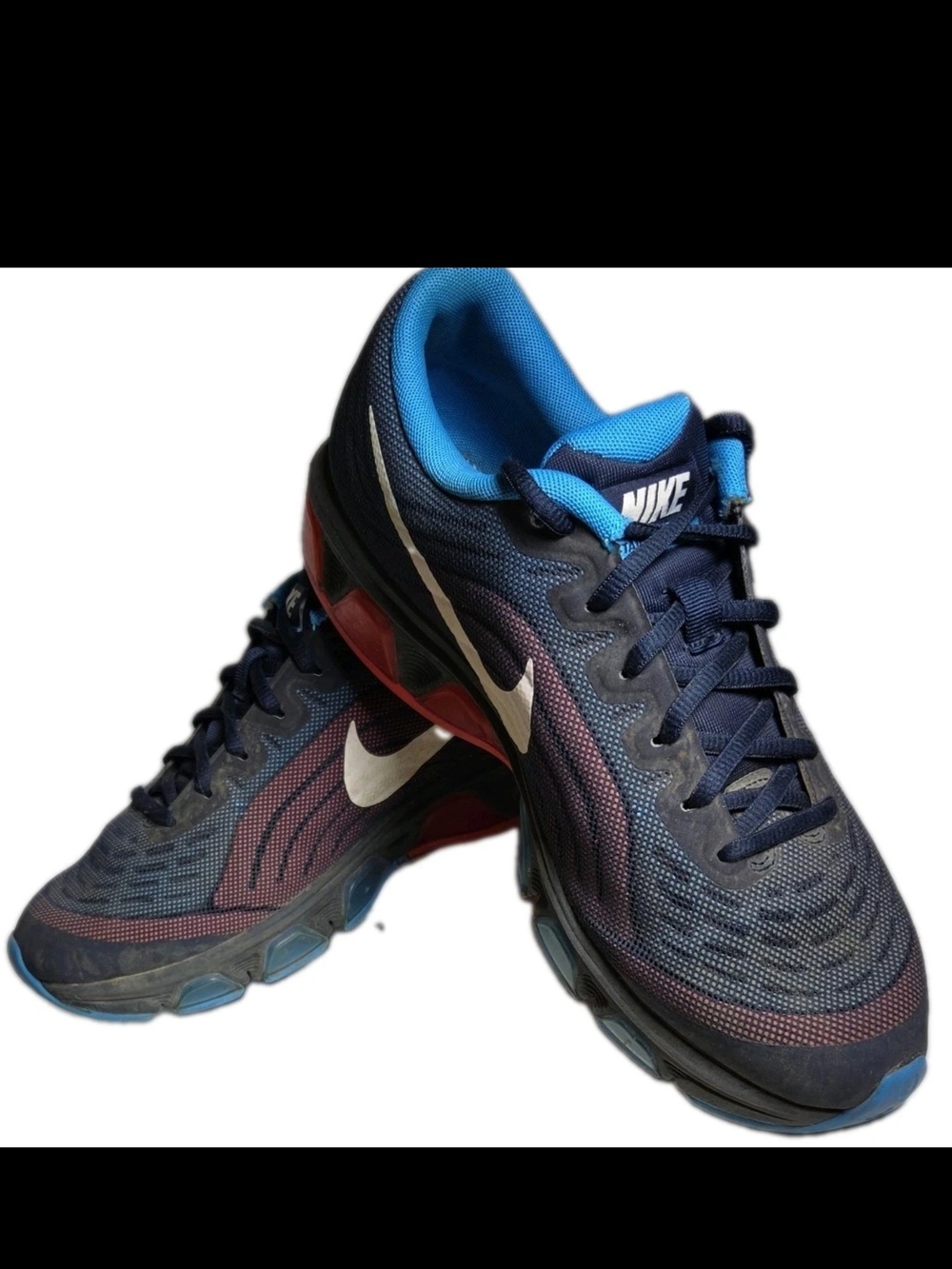 Nike Air Max Tailwind 6 Obsidian Vivid Blue Red 621225-414 Men Sz 8.5 EUR 42[9C